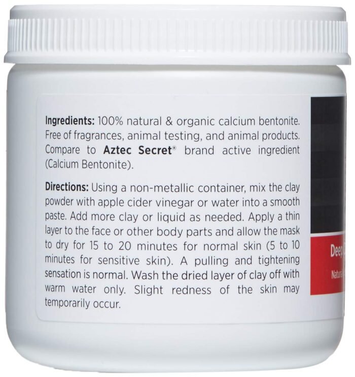 Indian Healing Clay, Deep Pore Cleansing Face & Body Mask Powder, STERILIZED Wit... - Image 4