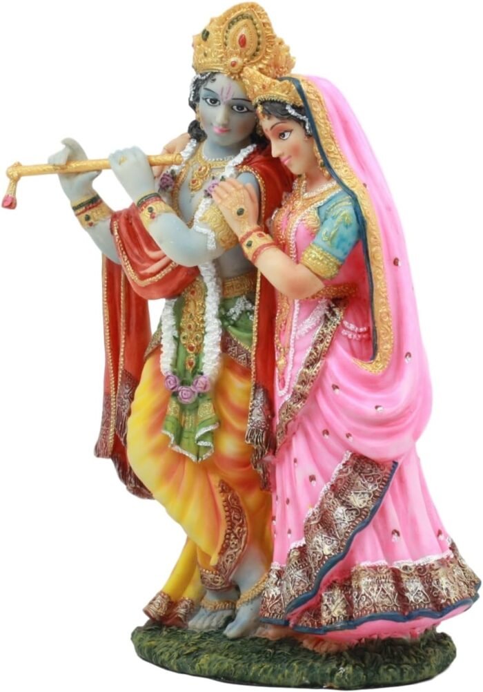 Ebros Gift Eastern Enlightenment Hindu Vedic Radha and Krishna Statue 8" Tall Av... - Image 4