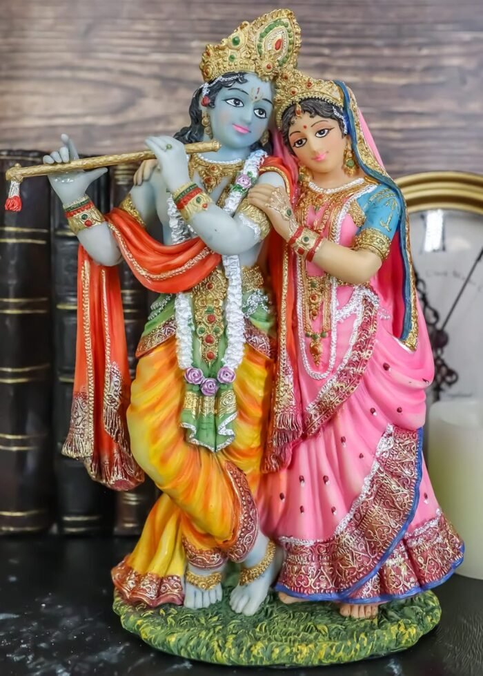 Ebros Gift Eastern Enlightenment Hindu Vedic Radha and Krishna Statue 8" Tall Av... - Image 9
