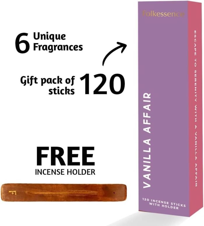 Folkulture Incense Sticks with Holder for Gift | Set of 6 (120 Insence-Stick) Or... - Image 3