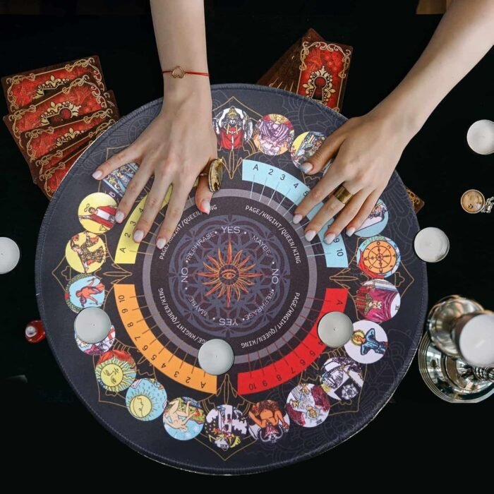 Board Dowsing Divination, Altar Tarot Card Pad, Dowsing Ceremony Rubber Mat, Dow... - Image 3