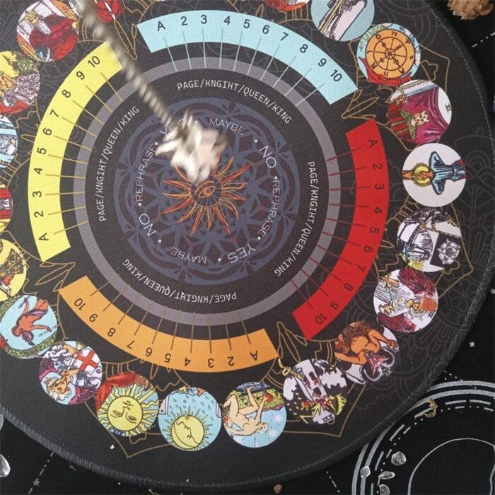Board Dowsing Divination, Altar Tarot Card Pad, Dowsing Ceremony Rubber Mat, Dow... - Image 4