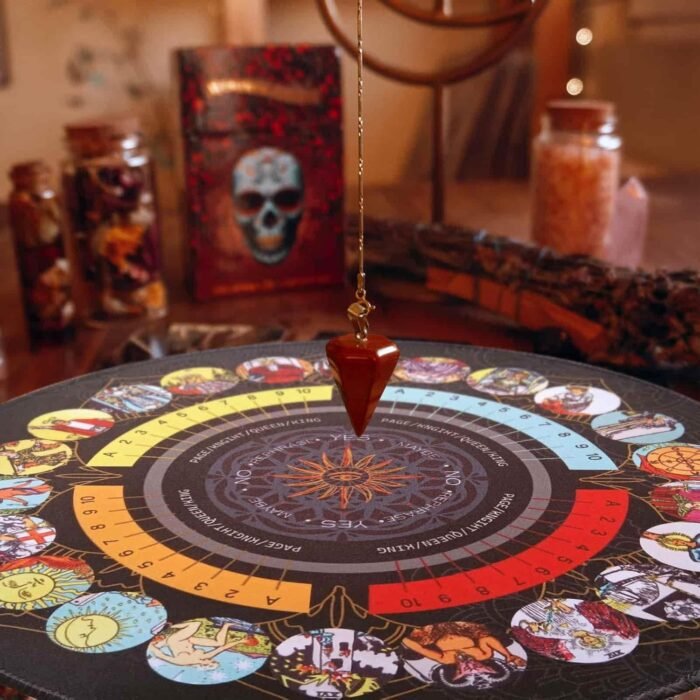Board Dowsing Divination, Altar Tarot Card Pad, Dowsing Ceremony Rubber Mat, Dow... - Image 7
