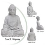 TOETOL Large Buddha Statue Outdoor Zen Decor Medium 20” High Yard Decor Magnesiu... - Image 6