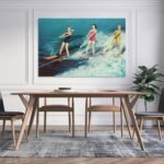Cypress Gardens Female Water Skiers Florida Vintage Poster (5) Canvas for Living... - Image 6