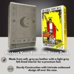 Luck Lab Leather Tarot Card Case/Holder - Grey - For Most Standard Size Tarot Ca... - Image 3