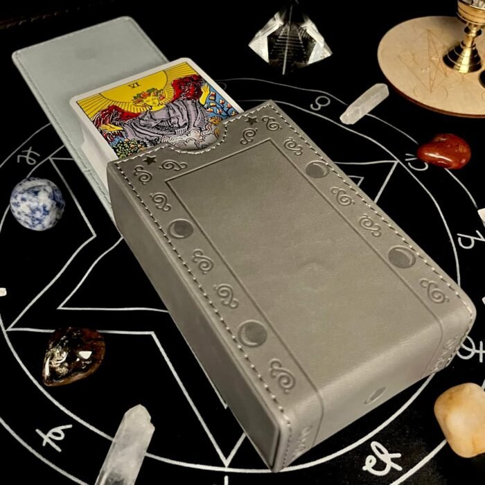 Luck Lab Leather Tarot Card Case/Holder - Grey - For Most Standard Size Tarot Ca... - Image 6