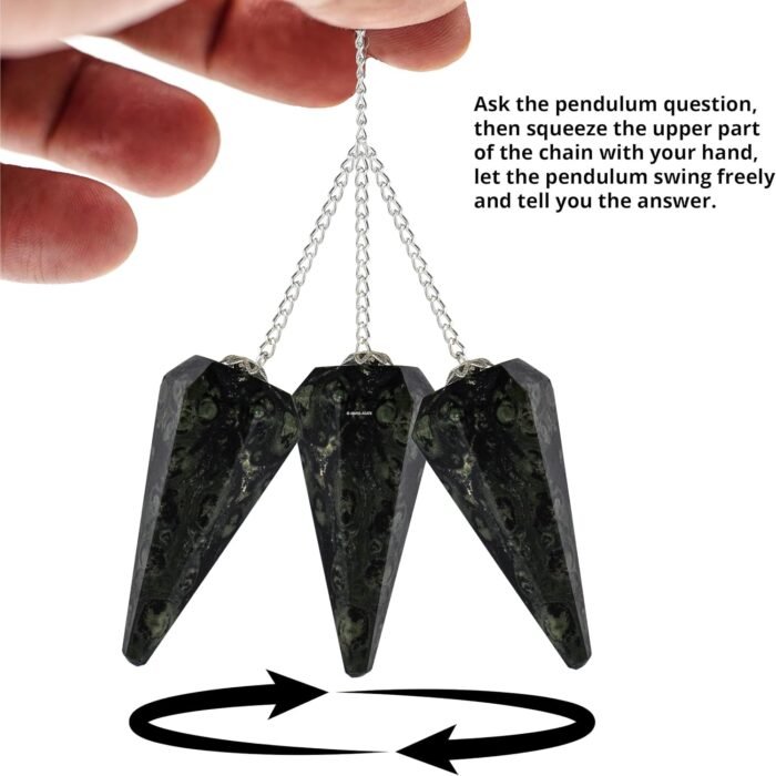 Kambaba Jasper Crystal Pendulum – Chakra Pendulum – Dowsing Pendulum for Divinat... - Image 4