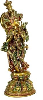 eSplanade Brass Krishna Kishan Murti Idol Statue Sculpture | Pooja Idols | Home ... - Image 4