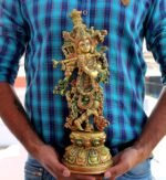 eSplanade Brass Krishna Kishan Murti Idol Statue Sculpture | Pooja Idols | Home ... - Image 5