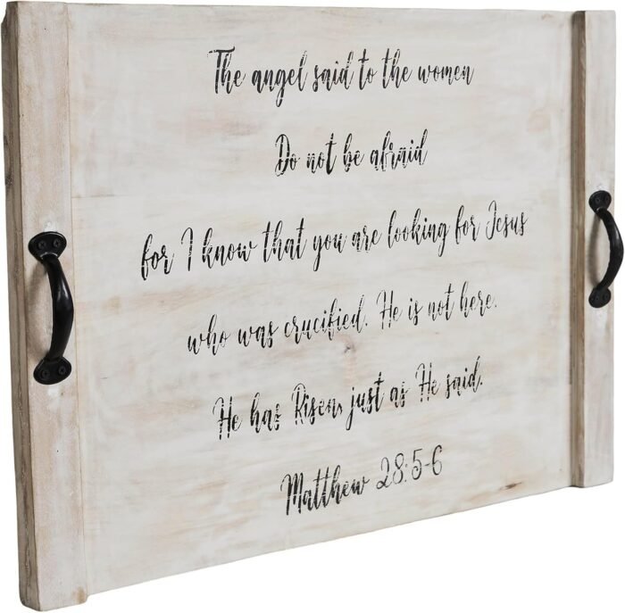 VHC Brands Matthew 28 Noodle Board Wooden Cutting Board with Scripture Religious... - Image 5