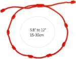 kelistom Handmade 7 Knots Red String Bracelet for Protection, Evil Eye and Good ... - Image 3