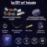 DANCING BEAR Leo Zodiac Healing Crystals Gift Set (14 Pc): 9 Stones, 18K Gold-Pl... - Image 5
