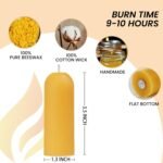 Small Pillar Candles 4-Pack - 10-Hour Long Burning 100% Natural Beeswax Candles,... - Image 3