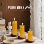 Small Pillar Candles 4-Pack - 10-Hour Long Burning 100% Natural Beeswax Candles,... - Image 4