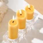 Small Pillar Candles 4-Pack - 10-Hour Long Burning 100% Natural Beeswax Candles,... - Image 7