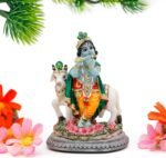 BangBangDa Hindu God Krishna Idol Statue - 3.7" H Small India Lord Krishna for C... - Image 3