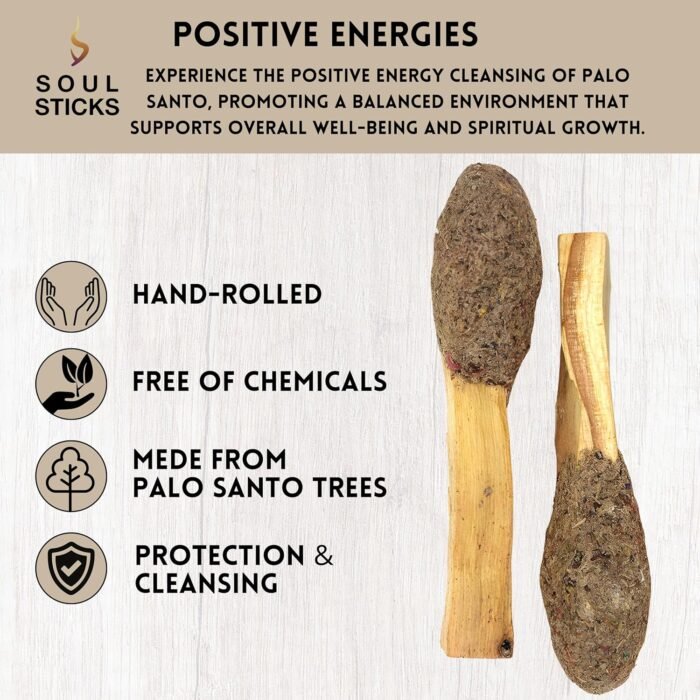 Soul Sticks 2 Pack Palo Santo Pops - Sacred Wood Incense Sticks for Cleansing, M... - Image 6