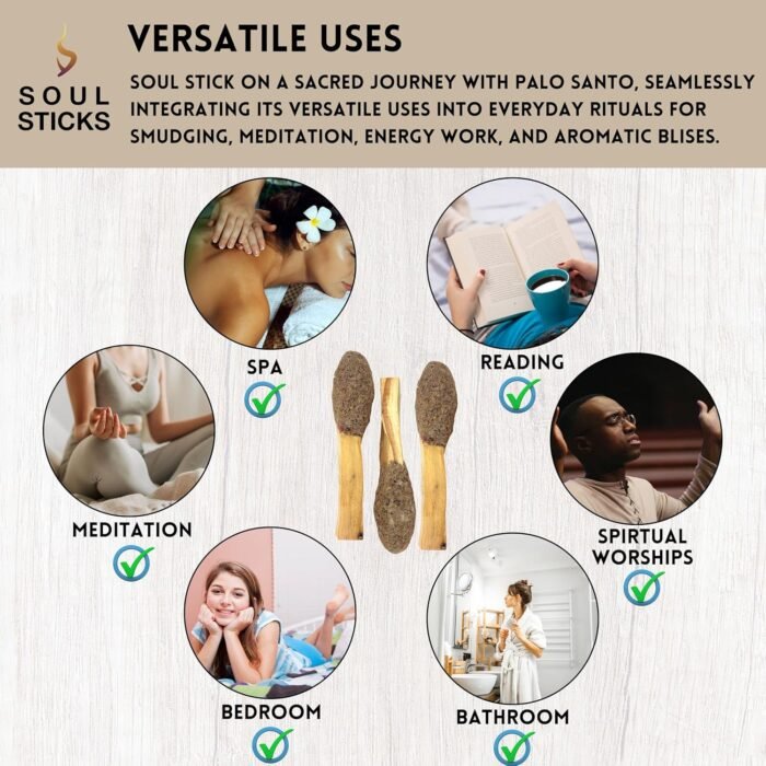 Soul Sticks 2 Pack Palo Santo Pops - Sacred Wood Incense Sticks for Cleansing, M... - Image 7