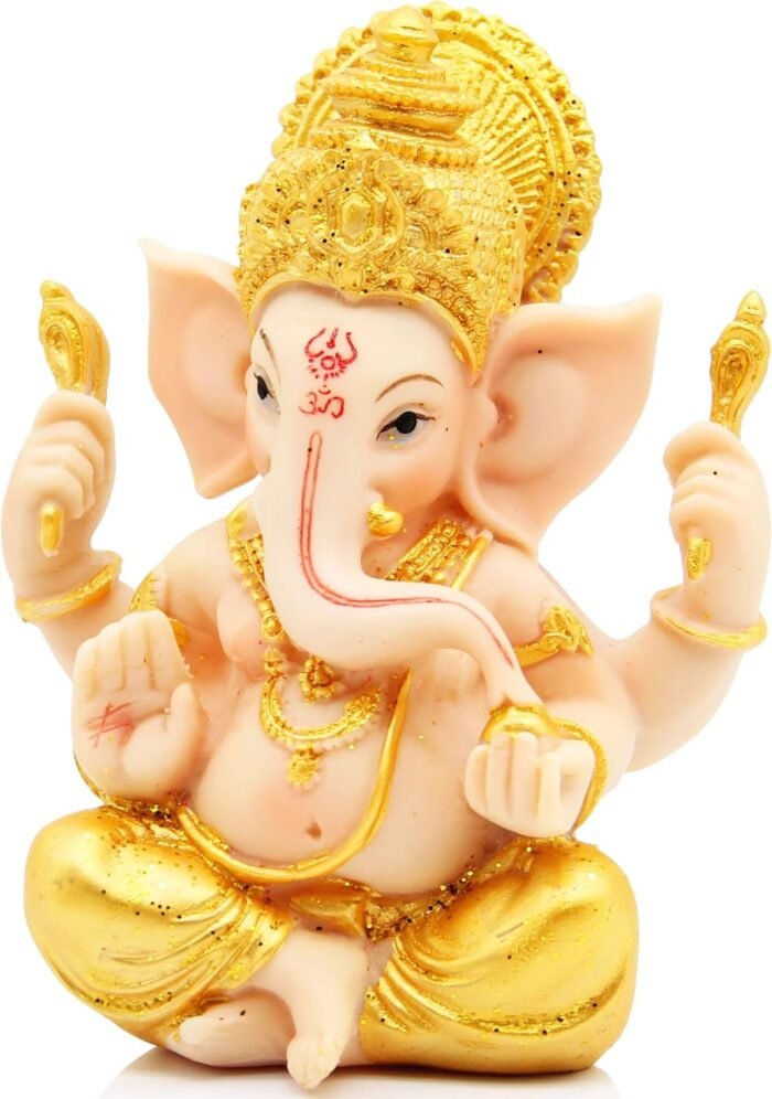 H&W 6''H Blessing A Colored Statue of Lord Ganesha Ganpati Elephant Hindu God, E... - Image 3