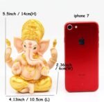 H&W 6''H Blessing A Colored Statue of Lord Ganesha Ganpati Elephant Hindu God, E... - Image 4