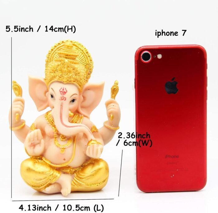 H&W 6''H Blessing A Colored Statue of Lord Ganesha Ganpati Elephant Hindu God, E... - Image 6