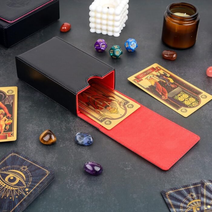 Tarot Card Case/Holder, Single Deck PU Leather Card Holder for Most Standard Siz... - Image 6