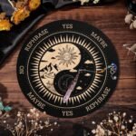 ORIGACH 7.9" Sun and Moon Pendulum Board Wooden Witchcraft Divination Board with... - Image 4