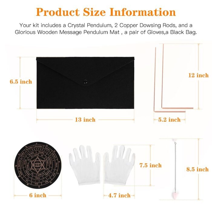 99.9% Pure Copper Dowsing Rods Kit- 2PCS 11.8 * 5.12 Inch Divining Rods+Gift Bag... - Image 4
