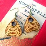 Spirit Board Planchette Dangle Earrings, Hypoallergenic Nickel Free Wooden Witch... - Image 10