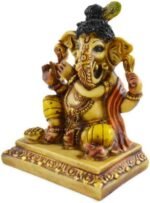 Eurasia Handmade Hand painted Lord Ganesha Resin Figurine Sculpture Multi Color ... - Image 3