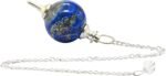 Amazing Gemstone Lapis Lazuli Crystal Ball Pendulum for Divination - Dowsing Pen... - Image 3