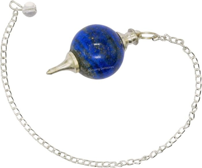 Amazing Gemstone Lapis Lazuli Crystal Ball Pendulum for Divination - Dowsing Pen... - Image 4