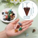 50 Pieces Cone Pendulum Crystal Pendants Healing Stone Charms for Jewelry Making... - Image 3