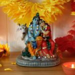 Hindu God Radha Krishna Statue - 6.6" H Indian Idol Valentine Wedding Gift for I... - Image 3