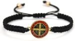 COLORFUL BLING 2Pcs Catholic Virgin Mary Saint Benedict Cross Bracelet Set for M... - Image 3