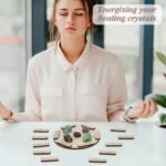 FINGERINSPIRE Wooden Crystal Grid Board Set Large Round Plate with Sacred Geomet... - Image 4