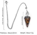 2 Pcs Natural Crystal Pendulum Healing Chakra Reiki Quartz Chip Aquamarine Gemst... - Image 3