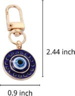 COLORFUL BLING 2-3PCS Evil Eye Keychain Good Luck Amulet Keyring Protection Char... - Image 3