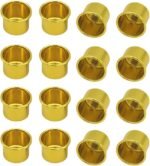 20 Pcs Golden Metal Candle Cups Holders Candlestick Liners Inserts Aluminum Teal... - Image 2