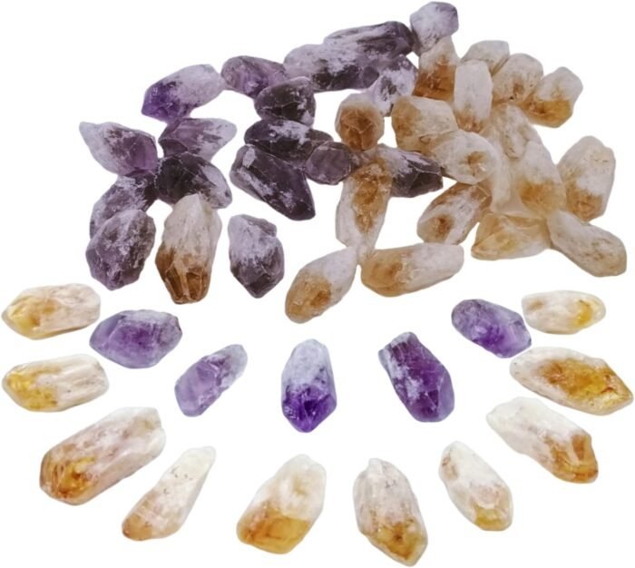 Amethyst and Citrine Raw Crystal Irregular Natural Real Rough Stone Small Gemsto... - Image 2