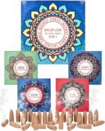 Backflow Incense Cones Gift Set Rose, Jasmine, Ocean, Lavender Variety Pack - 60... - Image 2