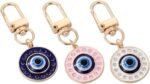 COLORFUL BLING 2-3PCS Evil Eye Keychain Good Luck Amulet Keyring Protection Char... - Image 2