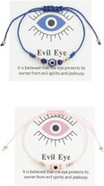 COLORFUL BLING Evil Eye Handmade Knots Cards Beaded Beads Protection Good Luck T... - Image 2