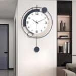 Decorative Wall Clock with Pendulum,Silent Quality Quartz Battery Operated,Large... - Image 2