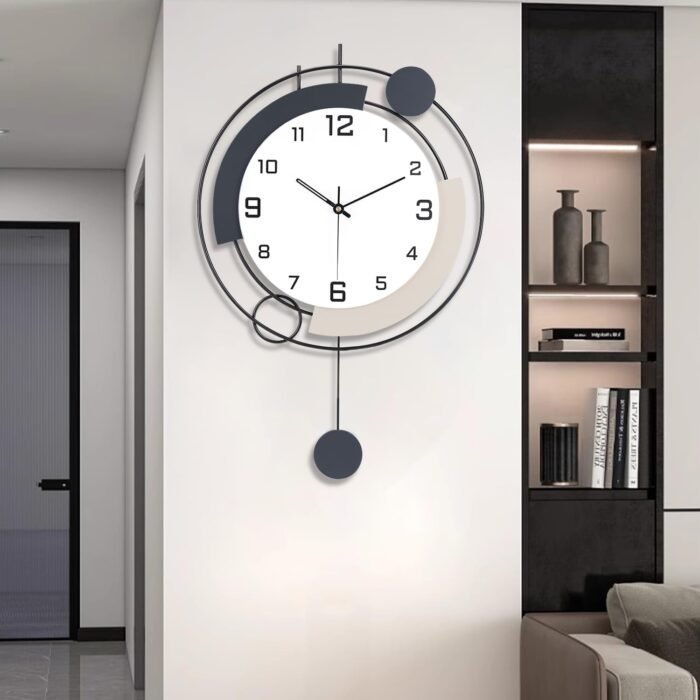 Decorative Wall Clock with Pendulum,Silent Quality Quartz Battery Operated,Large... - Image 2