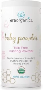 Era Organics Talc-Free Organic Baby Powder - USDA Organic Dusting Powder with Ar... - Image 2