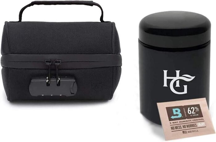 Herb Guard Half Oz Smell Proof Jar (250ml) with Locking Protective Case Smell Pr... - Image 2