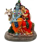 Hindu God Radha Krishna Statue - 6.6" H Indian Idol Valentine Wedding Gift for I... - Image 2
