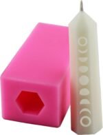 Moon Silicone Mold Candle Mould, 3D Pillar Design, Pagan Rituals Decor (1) - Image 2